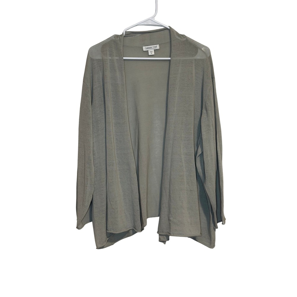 Coldwater Creek Sage Green Sheer Lightweight Cardigan Open Front 3X Minimalist
